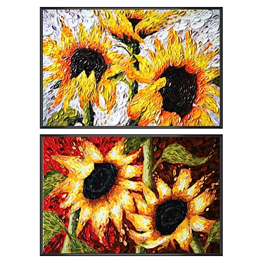Elegant Frame Set with Artwork 3D model image 1 