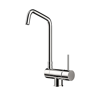 Brass 137 Quadro: Swivel Spout Kitchen Sink Mixer 3D model image 1 