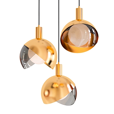 Modern Glass Dining Lighting Pendant 3D model image 1 