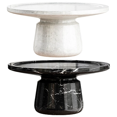 Elegant Marble Table: Large Size 3D model image 1 