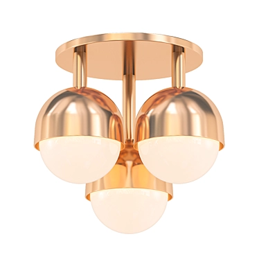 Elegant Aged Brass Ceiling Light 3D model image 1 