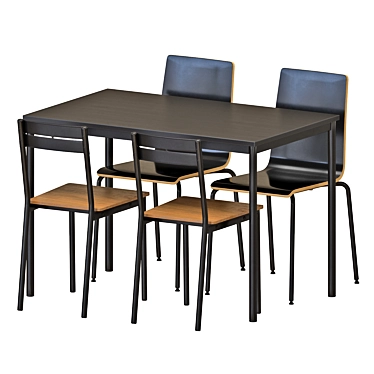 Modern IKEA SANDSBERG Table Set 3D model image 1 