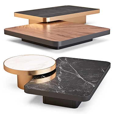 Numana Coffee Tables: Elegant Geometry and Durability 3D model image 1 