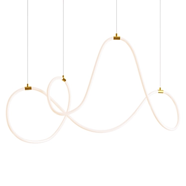 Elegant Flowing Cerelia Chandelier 3D model image 1 