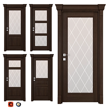 Dante 5-Piece Interior Doors: Holz Elegance 3D model image 1 