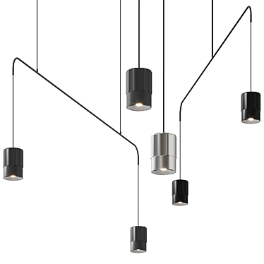 Mill Modular Pendant Lamp by Blond Belysning 3D model image 1 