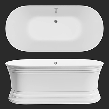 Luxury Marble Bath: Astra Form 3D model image 1 