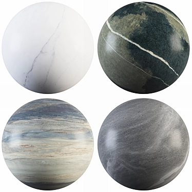 Premium Marble Collection: 45 Unique Textures 3D model image 1 