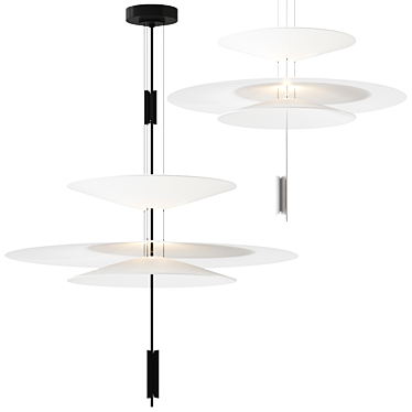 Exquisite Flamingo Pendant Lamp 3D model image 1 