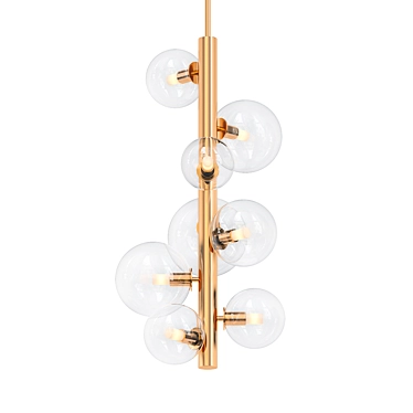 Venetian Brass Foyer with Clear Glass: Courcelette 7 3D model image 1 