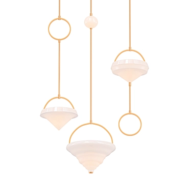 Elegant Satin Khora Chandelier 3D model image 1 