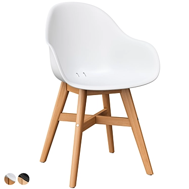 Modern White Fanbyn Chair 3D model image 1 