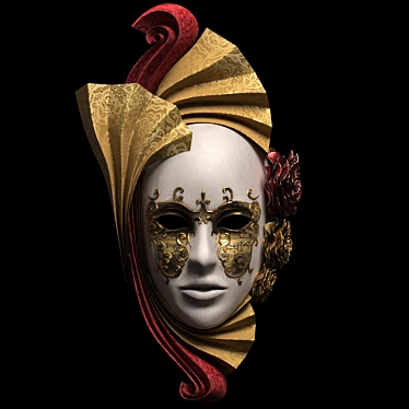  Venetian Masquerade Mask 3D model image 1 