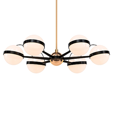 Elegant Bronze & Brass Chandelier 3D model image 1 