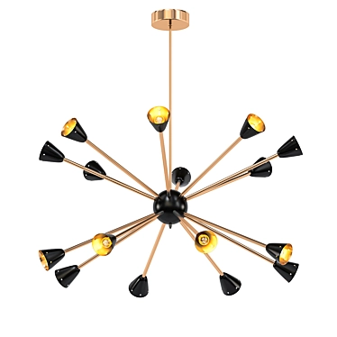 Satellite Round Chandelier 153cm 3D model image 1 