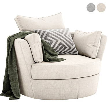 Cozy Swivel Armchair: Molly 3D model image 1 