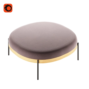 Abisko Round Bench by True Design 3D model image 1 