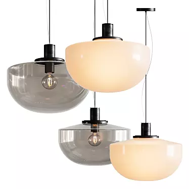 Elegant Bank Pendant Lamp 3D model image 1 