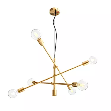 Modern 6-Light Hanging Lamp 3D model image 1 