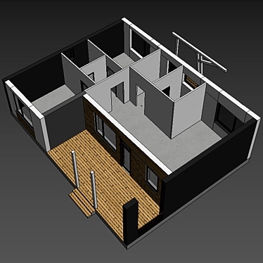 Modern one-storey house with a pitched roof