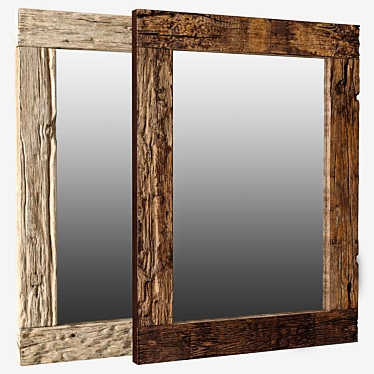 Rustic Railroad Ties Mirror 3D model image 1 