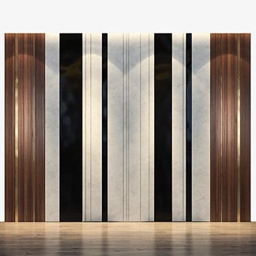 Sleek 3D Wall Panel 3D model image 1 