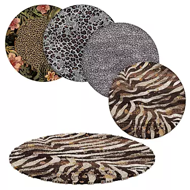 Wildlife Circle Rugs 3D model image 1 