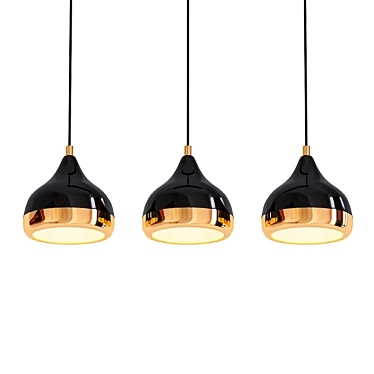 Contemporary 3-Light Pendant: Sleek Kitchen Island Style 3D model image 1 