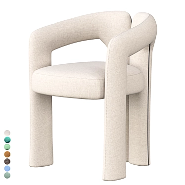 Modern Dudet Chair by Cassina: Stylish and Comfortable 3D model image 1 