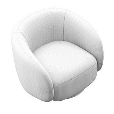 EICHHOLTZ BRICE Swivel Armchair | Cream Boucle 3D model image 1 