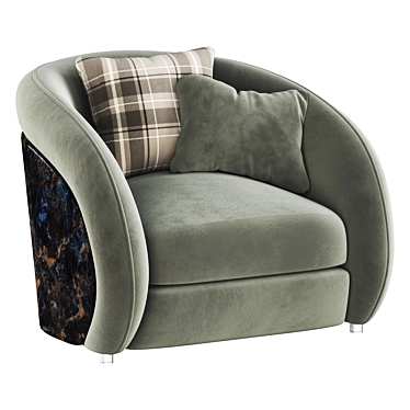 Luxury Bentley Home Beaumont Armchair 3D model image 1 