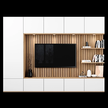 Sleek TV Wall 078: Transform Your Space 3D model image 1 