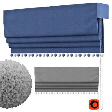 Elegant Roman Curtains | Amy Joanne Interiors 3D model image 1 