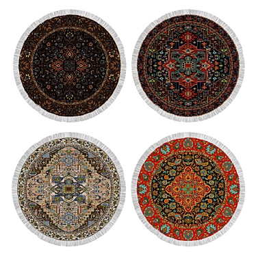 Round Rug | Stylish Circle Design 3D model image 1 