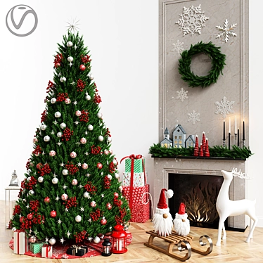 Christmas Decorative set sk_3 (Vray)