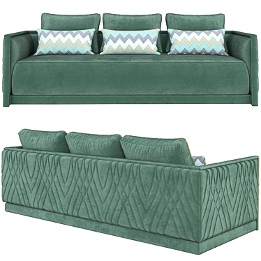 Contemporary Miami Sofa: Modern & Stylish 3D model image 1 