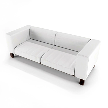 Minimalistic Leather Sofa 3D Model 3D model image 1 