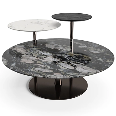 Elegant Minotti Jigger Coffee Table Set 3D model image 1 