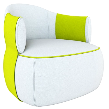 Trussardi Larzia Armchair: Elegant Comfort for Your Home 3D model image 1 