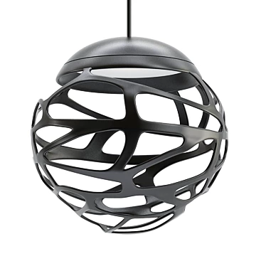 Sleek Black Pendant Cluster 3D model image 1 