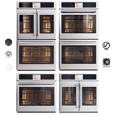 Cafe Oven Collection: Smart, Built-In, Convection 3D model image 1 