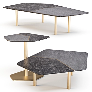 Elegant Brink Coffee & Side Tables: Italian Design 3D model image 1 