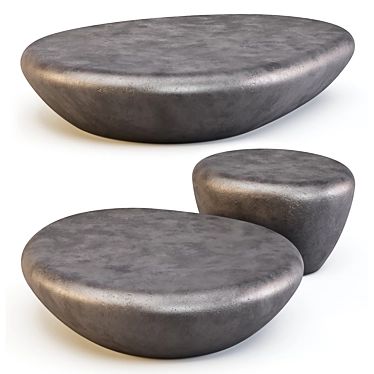Minotti Stony Coffee Tables 3D model image 1 
