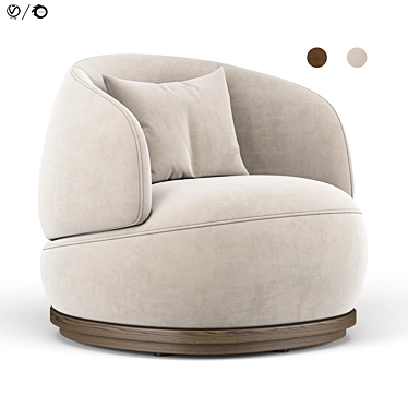 Modern Orbit Armchair: Sleek Design & Comfort 3D model image 1 
