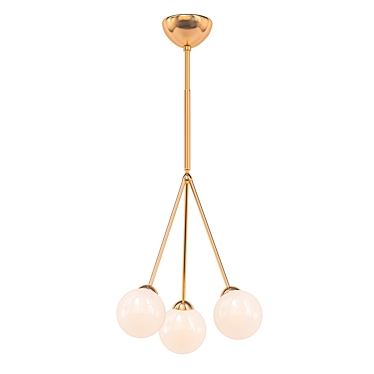 Antique Brass 3Some Pendant Light 3D model image 1 