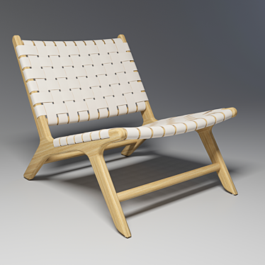 Classic Leather Armchair: Barnaby Tanner 3D model image 1 