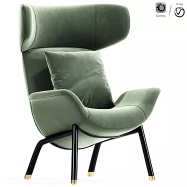 Pedrali ILA: Stylish Armchair for Modern Spaces 3D model image 1 