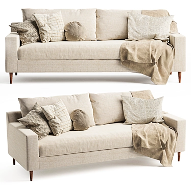 Sleek Sloan Sofa: Modern Comfort, Timeless Elegance 3D model image 1 