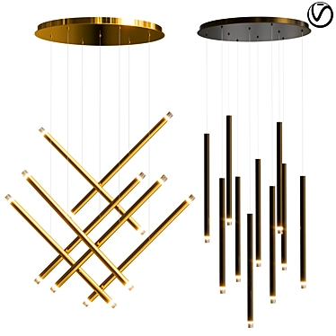 Sleek Nano Tube Lighting 3D model image 1 