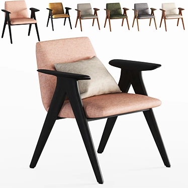 Libera Armchair - Elegant Living Room Seating 3D model image 1 